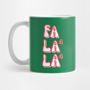 Fa La La La La - Fun Retro Math Christmas Carol Mug